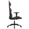 Silla gaming cuero sintético negro y rojo vino tinto 4
