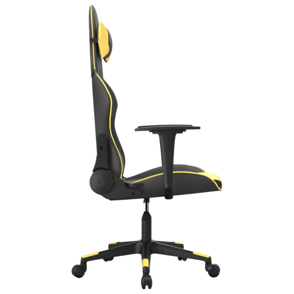 Silla gaming cuero sintético negro y dorado M 4