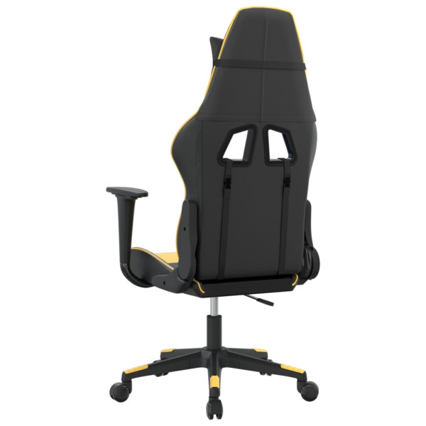 Silla gaming cuero sintético negro y dorado M 5