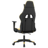 Silla gaming cuero sintético negro y dorado 5