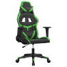 Silla gaming cuero sintético negro y verde 1