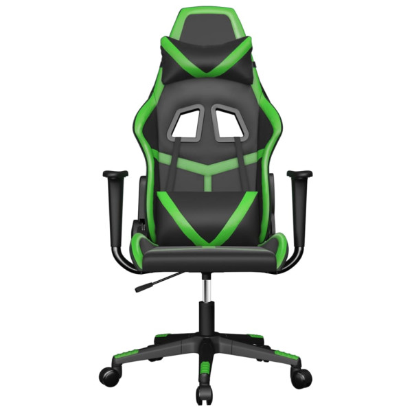 Silla gaming cuero sintético negro y verde M 2