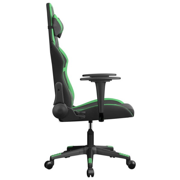 Silla gaming cuero sintético negro y verde M 4