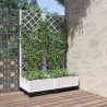 Jardinera con enrejado PP blanco 80x40x121.5 cm 1