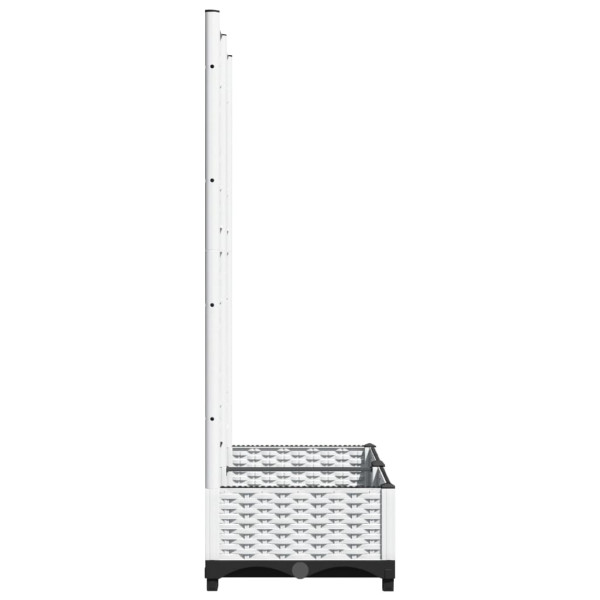 Vaso/floreira de jardim c/ treliça 80x40x121.5 cm PP branco M 5