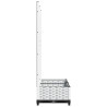 Jardinera con enrejado PP blanco 80x40x121.5 cm 5