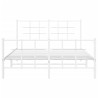 Estructura cama metal con cabecero y estribo blanco 135x190 cm 5
