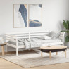 Sofá cama madera maciza de pino blanco 80x200 cm 3