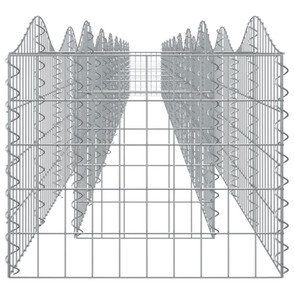 Canteiro elevado gabião arqueado 800x50x50 cm ferro galvanizado M 4