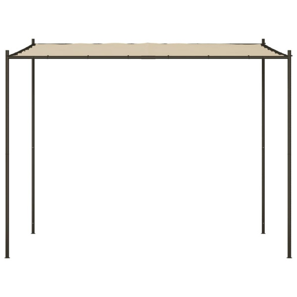 Gazebo 3x3 m 180 g/m² tecido e aço bege M 3
