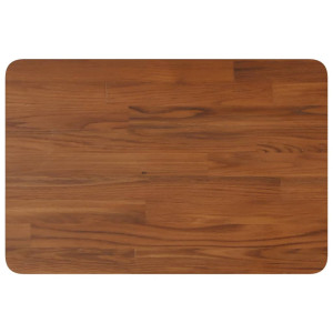 Encimera baño madera maciza tratada marrón oscuro 60x40x2.5 cm H