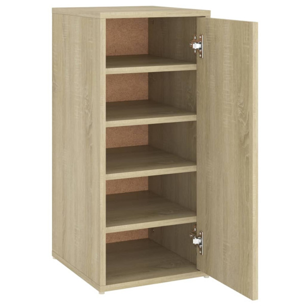 Mueble zapatero madera ingeniería roble Sonoma 32x35x70 cm M 2