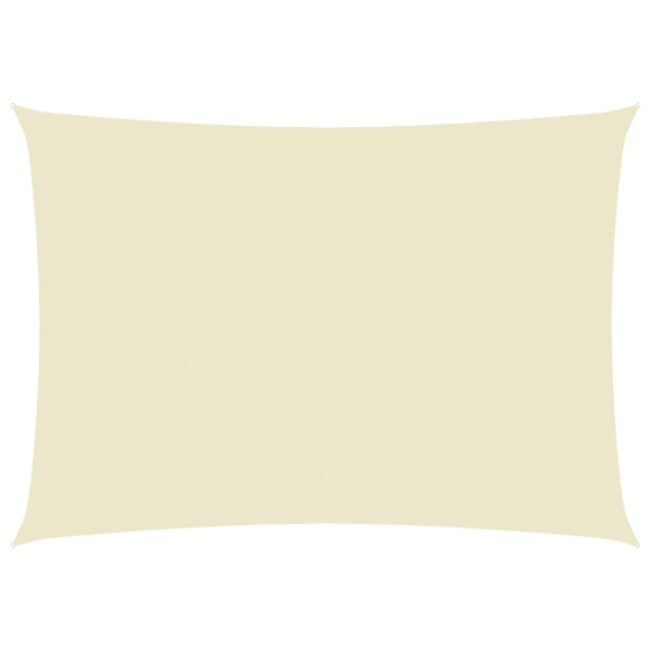 Toldo de vela rectangular tela Oxford color crema 2.5x4.5 m D