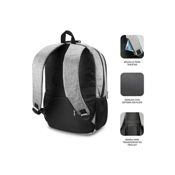 Mochila Subblim urban lock para portátiles hasta 16" gris M 3