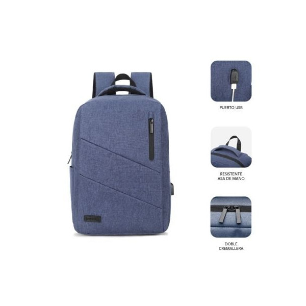 Mochila Subblim city mochila portátil até 15,6 " azul M 3