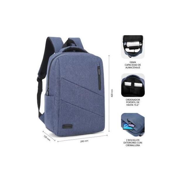 Mochila Subblim city mochila portátil até 15,6 " azul M 4