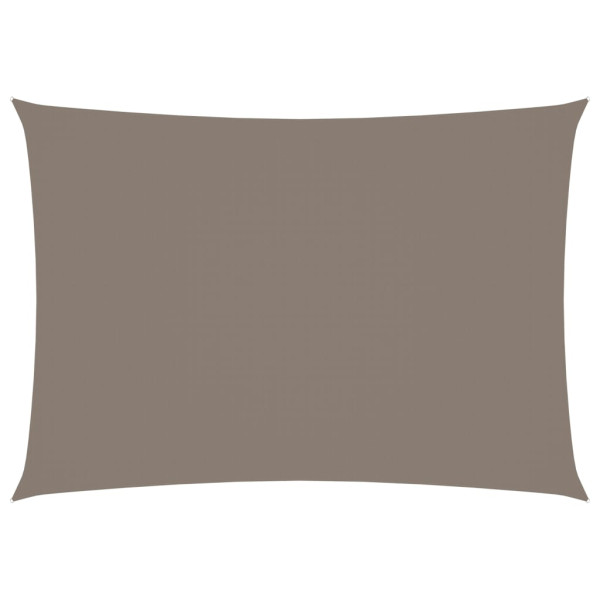 Toldo de vela rectangular tela Oxford gris taupe 4x5 m D