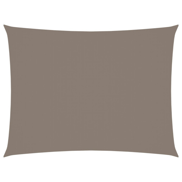 Toldo de vela rectangular tela Oxford gris taupe 6x8 m D
