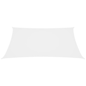 Para-sol estilo vela tecido oxford retangular 6x8 m branco H