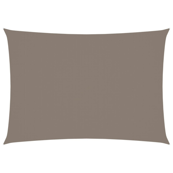 Toldo de vela rectangular tela Oxford gris taupe 3x5 m D
