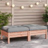 Taburetes de jardín con cojines 2 uds madera abeto de Douglas 1