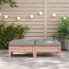 Apoios de pés jardim c/ almofadões 2pcs madeira douglas maciça 3