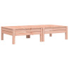 Apoios de pés jardim c/ almofadões 2pcs madeira douglas maciça 4