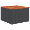 Set de sofás de jardín 6 piezas y cojines ratán sintético negro 4
