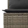 Set de muebles de jardín 6 pzas y cojines ratán sintético gris 5
