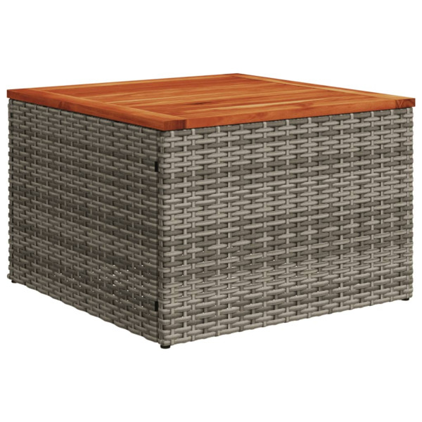 8 pcs conjunto sofás de jardim c/ almofadões vime PE cinzento M 5