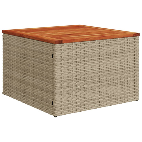 Juego de sofás jardín con cojines beige mezcla 9 pzas ratán PE M 4