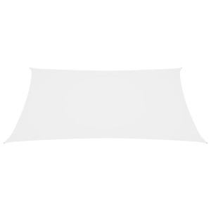 Toldo de vela rectangular tela Oxford blanco 2.5x4 m H