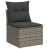 Set de sofás de jardín 12 pzas con cojines ratán sintético gris 5