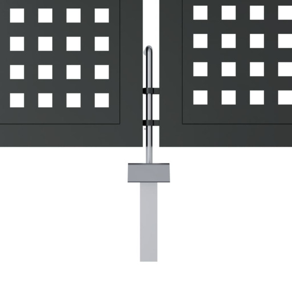 Puerta de jardín acero gris antracita 300x150 cm M 5