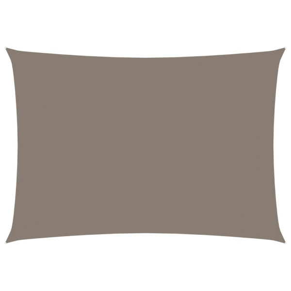 Toldo de vela rectangular tela Oxford gris taupe 2.5x4 m D