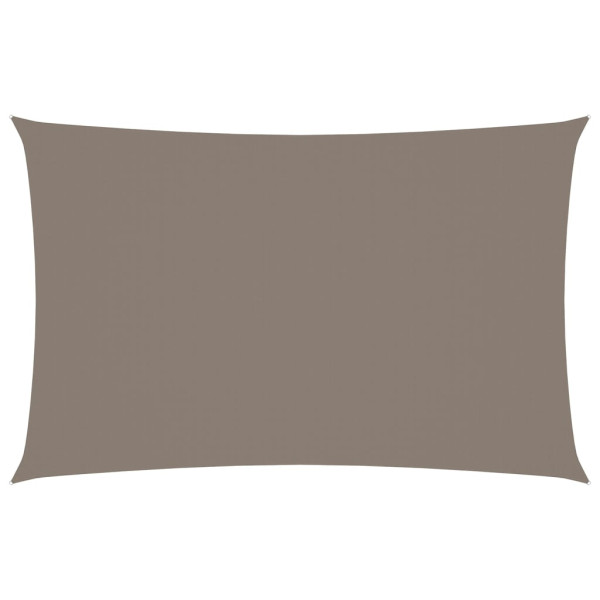 Toldo de vela rectangular tela Oxford gris taupe 3x6 m D