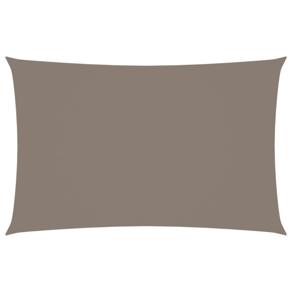Toldo de vela rectangular tela Oxford gris taupe 4x7 m D