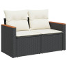 Set de sofás de jardín 8 piezas y cojines ratán sintético negro 5
