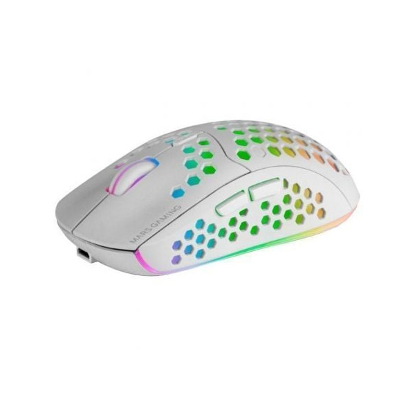 Ratón Gaming Mars Gaming MMW3W blanco M 2
