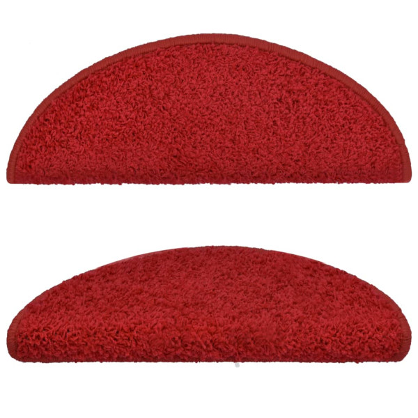 Alfombras de peldaños de escalera 15 uds rojo 65x21x4 cm M 3