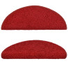 Tapetes de escada 15 pcs 65x21x4 cm vermelho 3