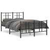 Estructura de cama cabecero y pie de cama metal negro 120x200cm 1