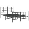 Estructura de cama cabecero y pie de cama metal negro 120x200cm 2