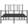 Estructura de cama cabecero y pie de cama metal negro 120x200cm 5