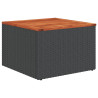 Set de sofás de jardín 11 pzas y cojines ratán sintético negro 3