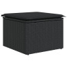 Set de sofás de jardín 8 piezas y cojines ratán sintético negro 3