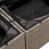7 pcs conjunto sofás p/ jardim c/ almofadões vime PE cinzento 5