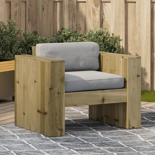 Sofá de jardín madera de pino impregnada 79x60x62 cm D