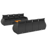 Set de sofás de jardín 8 piezas y cojines ratán sintético negro 2