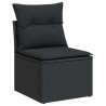 Set de sofás de jardín 11 pzas y cojines ratán sintético negro 4